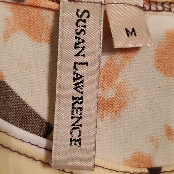 Susan Lawrence Women's Sleeveless Floral Leaf Print Top Size Med - Picture 7 of 8